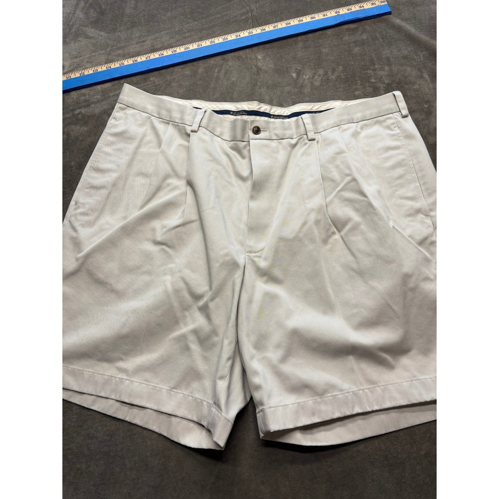 Brooks Brothers Pleated Chino Shorts Khaki Mens Size 42 Cotton Classic Fit
